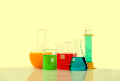 Chemistry bottles with liquid inside by zhouxuan12345678 CC Flickr